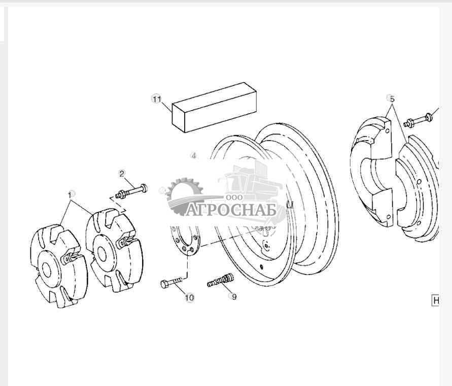 REAR WHEELS AND WHEEL WEIGHTS 